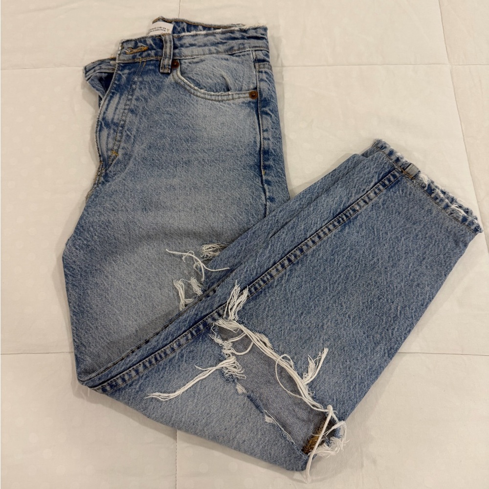 Zara Blue Boyfriend Jeans